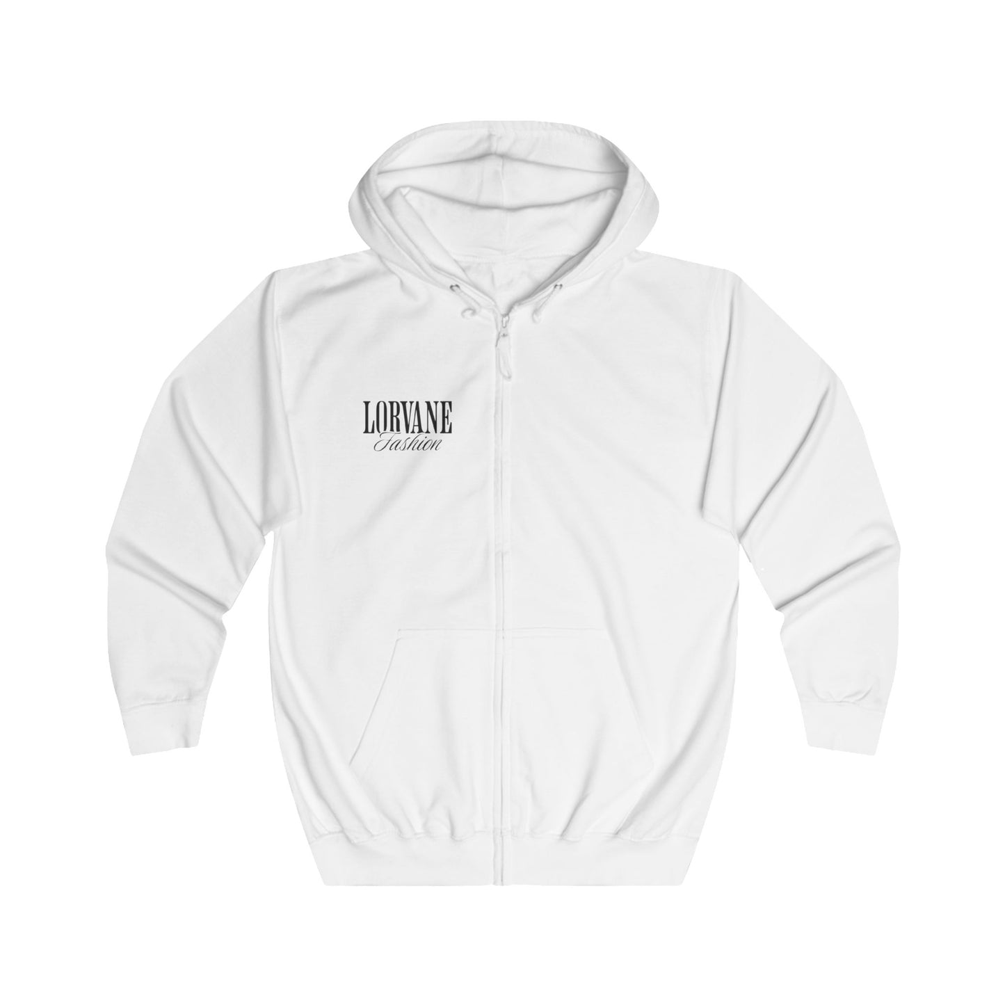 Zip Hoodie — "3 Rules for Happiness: Porsche 911, Porsche 918, Racist Brunette" Back Print