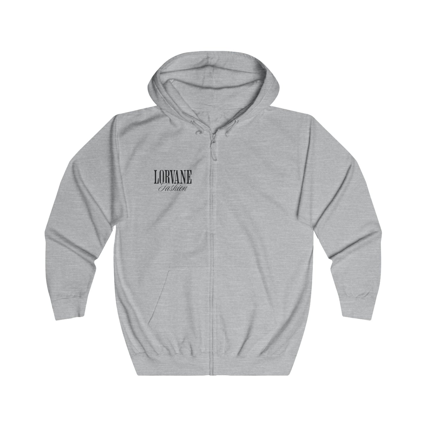 Zip Hoodie — "3 Rules for Happiness: Porsche 911, Porsche 918, Racist Brunette" Back Print